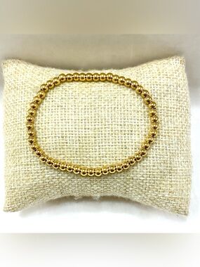 Plunder Gold Bead Stretch Bracelet NWOT